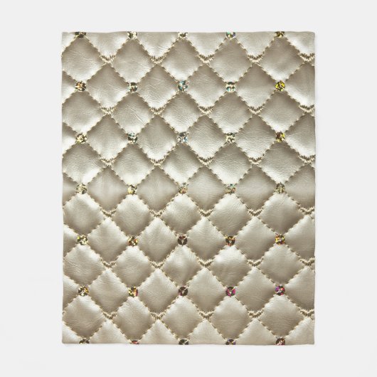 Gouden leer: luxe achtergrond textuur fleece deken (Voorkant)