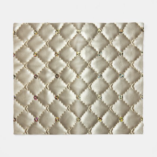Gouden leer: luxe achtergrond textuur fleece deken (Voorkant (Horizontaal))
