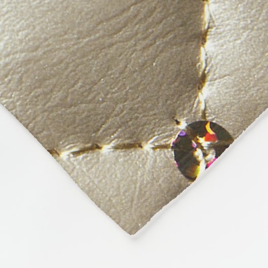 Gouden leer: luxe achtergrond textuur fleece deken (Hoek)