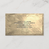 Gouden Leerfolie en Hout Visitekaartje (Achterkant)