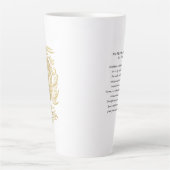 Gouden Leeuw Astrologie Sterrenbeeld | Monogram Latte Mok (Voorkant)