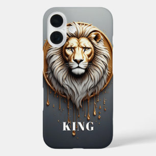 Gouden Leeuw Eigen Ontwerp 🦁 iPhone 16 Hoesje