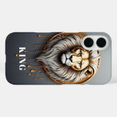 Gouden Leeuw Eigen Ontwerp 🦁 Case-Mate iPhone Case (Achterkant (horizontaal))