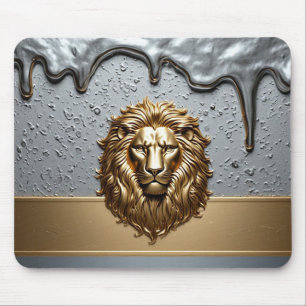 Gouden Leeuw Embleem Koninklijk Luxe Symbool 🦁 Muismat