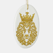 Gouden Leeuw in de Kroon Keramisch Ornament (Rechts)