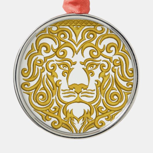 Gouden Leeuw in de Kroon Metalen Ornament (Voorkant)