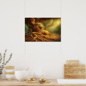 Gouden Leeuw Poster (Keuken)