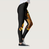 Gouden Leeuw Roaring Print Leggings (Rechts)