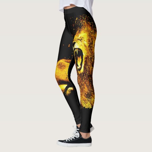 Gouden Leeuw Roaring Print Leggings (Links)