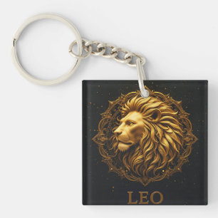 Gouden Leeuw Symbool dat Kracht Vertegenwoordigt, Sleutelhanger
