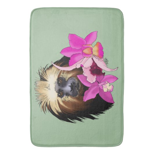 Gouden Leeuw Tamarin Aap Badmat (Voorkant Verticaal)