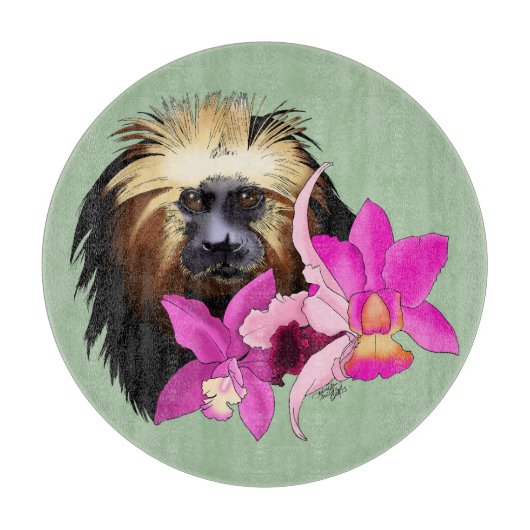 Gouden Leeuw Tamarin Aap Snijplank (Voorkant)