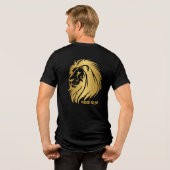 Gouden Leeuw van Juda Jesaja 40:28 Christelijk Tri-Blend Shirt (Achterkant volledig)