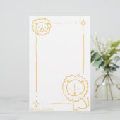Gouden Leeuwen Briefpapier (Staand voorkant)
