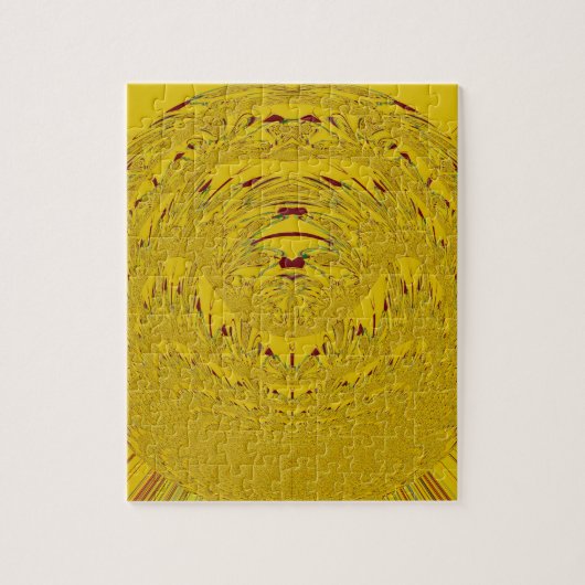 Gouden Leeuwenkop Kunstprint Legpuzzel (Verticaal)