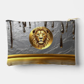 Gouden Leeuwenkop Met Metaal Druppel Effect 🦁 Etui (Achterkant)
