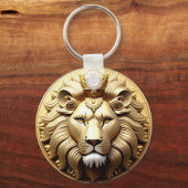 Gouden Leeuwmedaille Met Kroon Sleutelhanger (Achterkant)