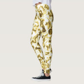 Gouden Leggings Goud Stijlvolle Patroon Leggings (Links)