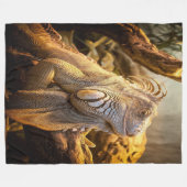 Gouden Leguaan Fleece Deken (Voorkant (Horizontaal))