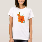 Gouden lelie bloemen t-shirt (Voorkant)