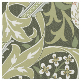 Gouden lelie bosgroen William Morris Stof