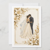 Gouden Lelie Save The Date kaart (Achterkant)