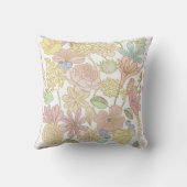 gouden lente bloemen  stijl kussen (Achterkant)