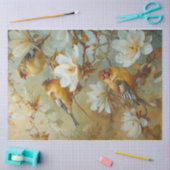 Gouden lente vogels 2 tissuepapier (Craft)