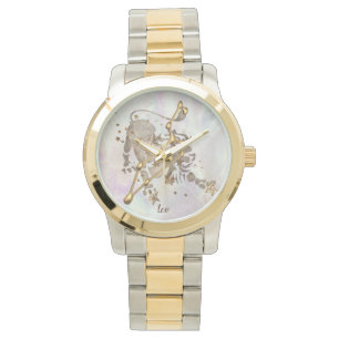 Gouden Leo Constellation Armband horloge