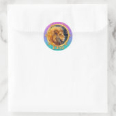 Gouden Leo Zodiac Horoscoop Een Motivatie inspirer Ronde Sticker (Tas)