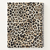 Gouden Leopard Huidpatroon Print Notitieboek (Achterkant)