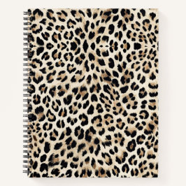 Gouden Leopard Huidpatroon Print Notitieboek