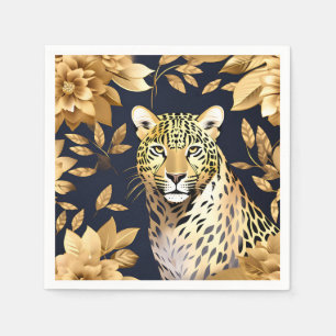 Gouden Leopard Metallic Servet