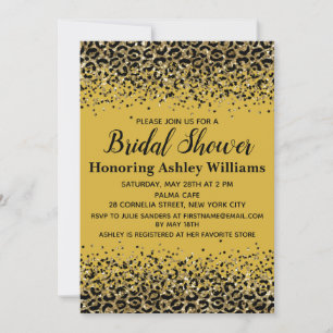 Gouden Leopard Zwart Chique Dierenprint Vrijgezell Kaart