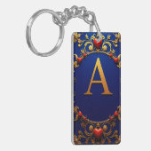 Gouden letter A met hartaccentdetails ✨ Sleutelhanger (Voorkant Links)