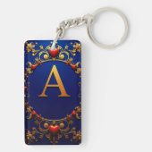 Gouden letter A met hartaccentdetails ✨ Sleutelhanger (achterkant)