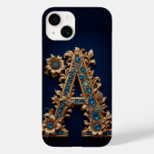 Gouden  letter A verfraaid Case-Mate iPhone Case (Achterkant)