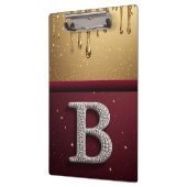 Gouden Letter B Monogram Met Druppelende Metaal Klembord (Links)