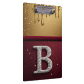 Gouden Letter B Monogram Met Druppelende Metaal Klembord (Rechts)