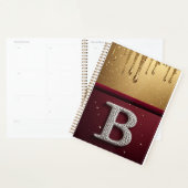 Gouden Letter B Monogram Met Druppelende Metaal Planner (Display)