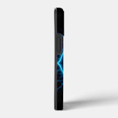 Gouden letter C met blauw elektrisch decoratief Case-Mate iPhone Case (Achterkant / Rechts)