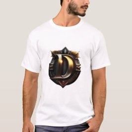  gouden letter "D" T-shirt