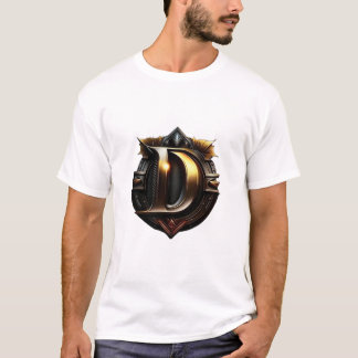  gouden letter "D" T-shirt