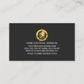 Gouden Letter-e elektrische pictogrammen stroomlij Visitekaartje (Achterkant)