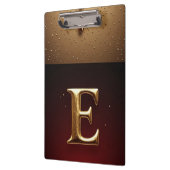 Gouden Letter E Monogram Met Druppelende Metaal Klembord (Links)