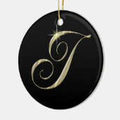 Gouden Letter I Monogram Initiaal Ornament Fan Pul (Links)