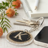 Gouden Letter K Sieradendoosje Sleutelhanger (Voorkant Rechts)
