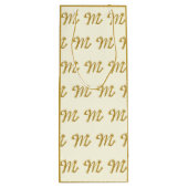 Gouden Letter M Patroon Elegant Moederdag Custom Wijn Cadeautas (Achterkant)