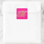 Gouden letter M - Sticker (Tas)