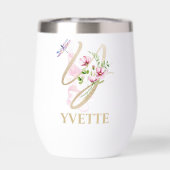 Gouden Letter Y Monogram Met Naam Verpersoonlijkt (Achterkant)